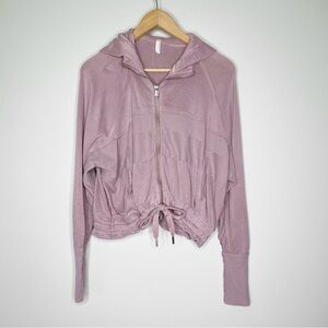 Free People Fp Movement Jacket Sz XS Lightweight Mauve Distressed Trekking Out